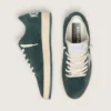 Ball Star da donna in pelle scamosciata verde con stella glitterata argento