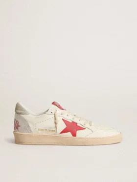 Ball Star da donna per San Valentino con stella in pelle rossa e scritta Swarovski rossa