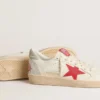 Ball Star da donna per San Valentino con stella in pelle rossa e scritta Swarovski rossa