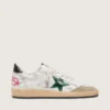 Ball Star da uomo con stella in pelle metallizzata e linguetta sul tallone in pelle grigia