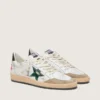 Ball Star da uomo con stella in pelle metallizzata e linguetta sul tallone in pelle grigia