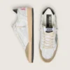 Ball Star da uomo con stella in pelle metallizzata e linguetta sul tallone in pelle grigia