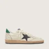 Ball Star da uomo con stella in pelle nera e linguetta sul tallone in pelle verde