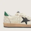 Ball Star da uomo con stella in pelle nera e linguetta sul tallone in pelle verde