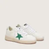 Ball Star da donna con stella in pelle verde e linguetta sul tallone in pelle metallizzata