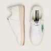 Ball Star da donna con stella in pelle verde e linguetta sul tallone in pelle metallizzata