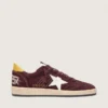 Ball Star da donna in nabuk color cioccolato con stella e linguetta sul tallone in pelle