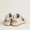 Ball Star da uomo in nabuk con stampa coccodrillo e stella in pelle scamosciata bordeaux