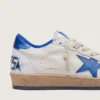 Ball Star da uomo in nappa bianca con stella e linguetta sul tallone blu