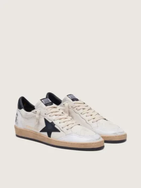 Ball Star da uomo in nappa bianca con stella nera