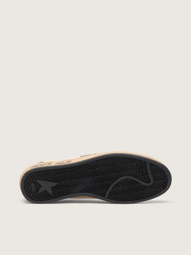 Ball Star da uomo in nappa e mesh con stella in pelle scamosciata e inserti in pelle marrone