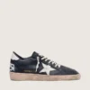 Ball Star da uomo in nappa nera con stella e linguetta sul tallone in pelle bianca