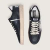 Ball Star da uomo in nappa nera con stella e linguetta sul tallone in pelle bianca