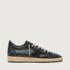 Ball Star da uomo in nappa nera con stella in pelle scamosciata e linguetta sul tallone in nappa