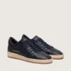 Ball Star da uomo in pelle blu navy con stella in pelle tono su tono