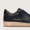 Ball Star da uomo in pelle blu navy con stella in pelle tono su tono
