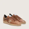 Ball Star da uomo in pelle marrone con stella in pelle scamosciata beige e perline