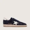 Ball Star da uomo in pelle scamosciata blu scuro con stella in pelle bianca