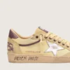 Ball Star da uomo in pelle scamosciata gialla con stella argentata e inserti in rete gialla