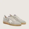 Ball Star da uomo in pelle scamosciata grigio chiaro con stella in pelle bianca