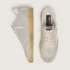 Ball Star da uomo in pelle scamosciata grigio chiaro con stella in pelle bianca