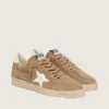 Ball Star da uomo in pelle scamosciata marrone con stella in pelle bianca