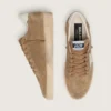 Ball Star da uomo in pelle scamosciata marrone con stella in pelle bianca