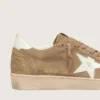Ball Star da uomo in pelle scamosciata marrone con stella in pelle bianca