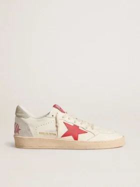 Ball Star da uomo per San Valentino con stella in pelle rossa e scritta Swarovski rossa
