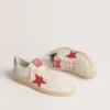 Ball Star da uomo per San Valentino con stella in pelle rossa e scritta Swarovski rossa