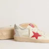 Ball Star da uomo per San Valentino con stella in pelle rossa e scritta Swarovski rossa
