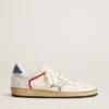 Ball Star in nappa e rete con stella in pelle metallizzata argento