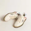 Ball Star in nappa e rete con stella in pelle metallizzata argento