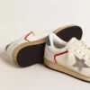 Ball Star in nappa e rete con stella in pelle metallizzata argento