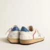 Ball Star in nappa e rete con stella in pelle metallizzata argento