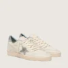 Ball Star in pelle nappa con stella e linguetta sul tallone in pelle scamosciata grigia