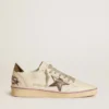 Ball Star in rete e pelle con stella in pelle metallizzata e linguetta sul tallone