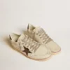 Ball Star in rete e pelle con stella in pelle metallizzata e linguetta sul tallone