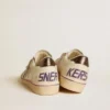 Ball Star in rete e pelle con stella in pelle metallizzata e linguetta sul tallone