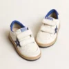 Ball Star Junior con stella in pelle blu metallizzata e linguetta sul tallone