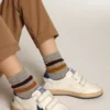 Ball Star Junior con stella in pelle blu metallizzata e linguetta sul tallone