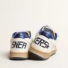Ball Star Junior con stella in pelle blu metallizzata e linguetta sul tallone