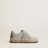 Ball Star Junior in glitter con inserti in pelle scamosciata grigio ghiaccio