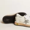 Ball Star Junior in nappa con stella glitterata argento e linguetta sul tallone