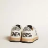 Ball Star Junior in nappa con stella glitterata argento e linguetta sul tallone