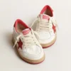 Ball Star Junior in nappa con stella in pelle rossa e linguetta sul tallone