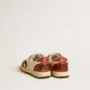 Ball Star Junior in nappa con stella nera e inserti in pelle rossa