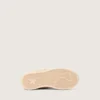 Ball Star Junior in pelle scamosciata beige con stella rossa e linguetta sul tallone azzurra