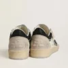 Ball Star LTD da donna in nappa con stella in cristallo nero e inserti in pelle scamosciata beige