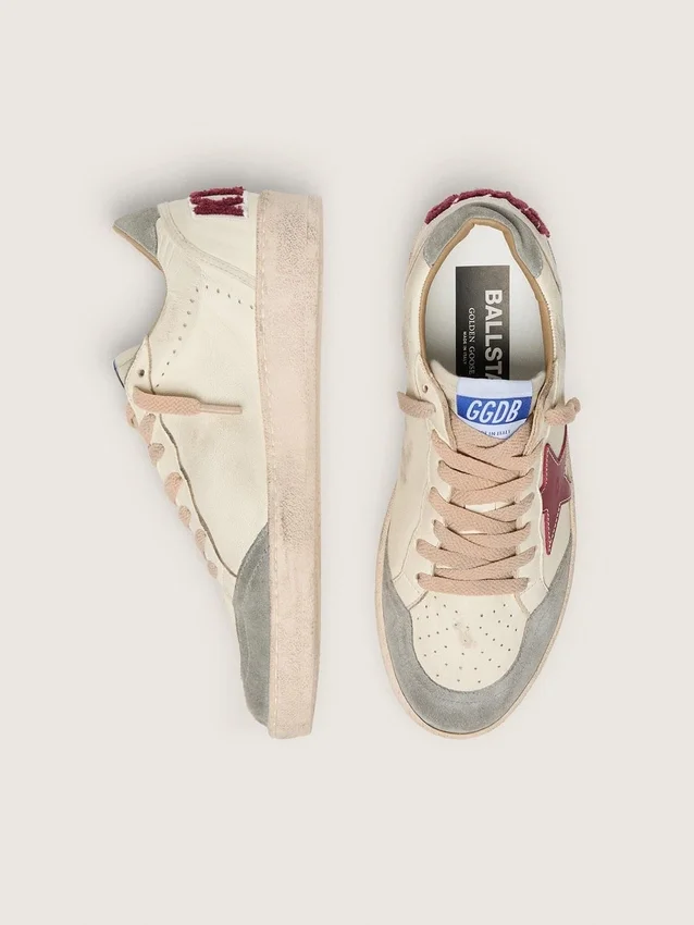 Ball Star LTD da donna in nappa con stella in pelle e linguetta sul tallone in pelle scamosciata argentata